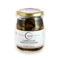 showing image of truffle carpaccio in olive oil jar